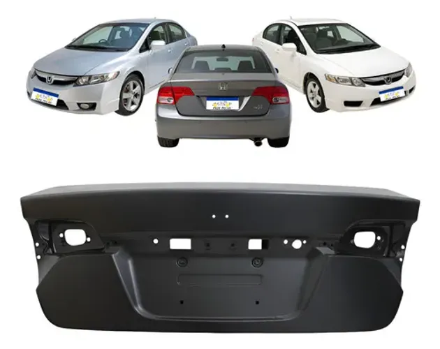 Tampa Traseira Honda New Civic 2007 2008 2009 2010 2011 Preto