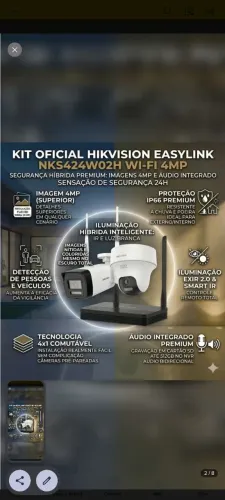 Kit nvs hikvision sem cabeamento
