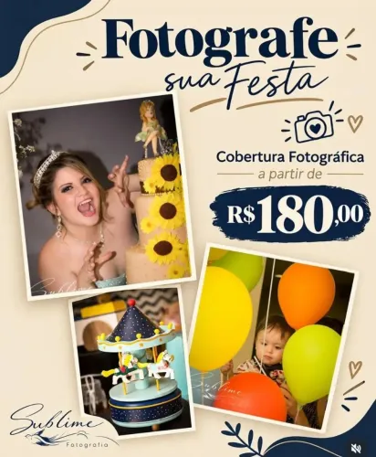 Cobertura fotográfica de festas e eventos