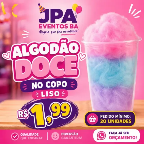 Algodão doce 199 no copo