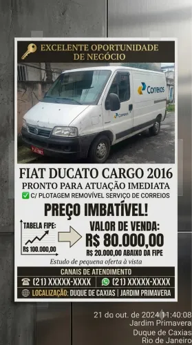 Fiat Ducato Cargo Curto 2.3 ME Diesel 2016