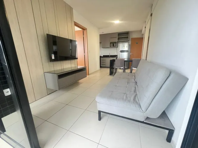 Apartamento para Locação em Maceió, Jatiúca, 1 dormitório, 1 suíte, 1 banheiro, 2 vagas