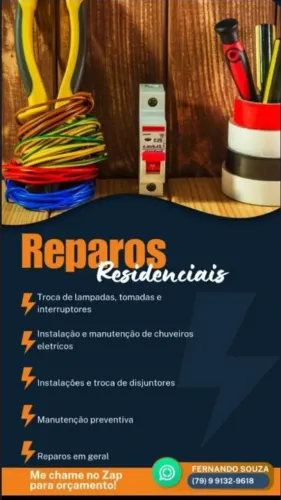 Eletricista e reparos residenciais 