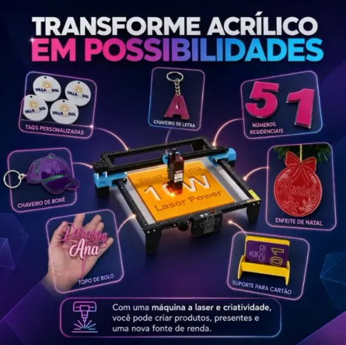 Transforme acrílico em possibilidades. Retalhos de Acrílico Colorido para Corte a Laser.