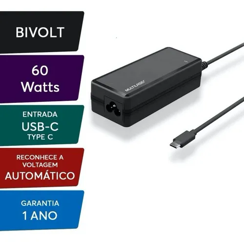 Fonte Universal Multilaser Para Dispositivos Type C - CB127