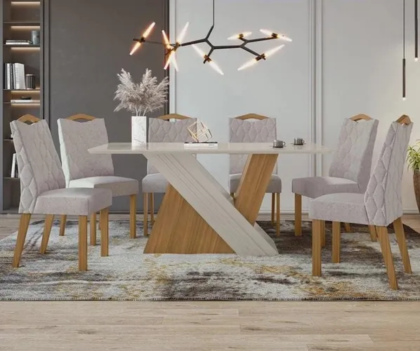 Conjunto  Mesa Jantar Vênus 6 Lugares **novo na caixa**