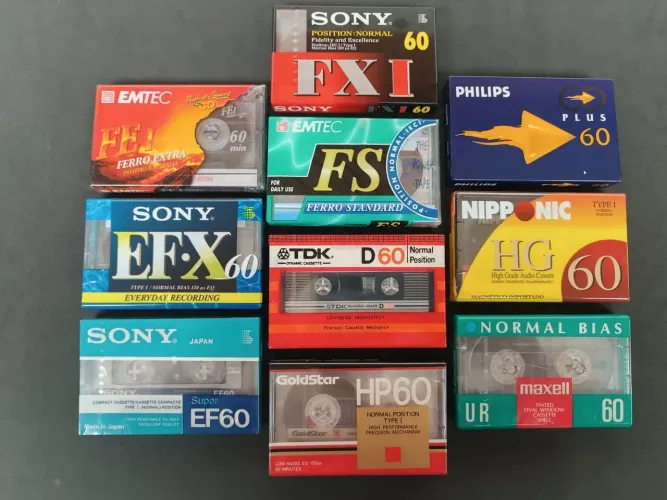 fitas cassete k7 lote - Sony, TDK, Maxell, Philips, etc.