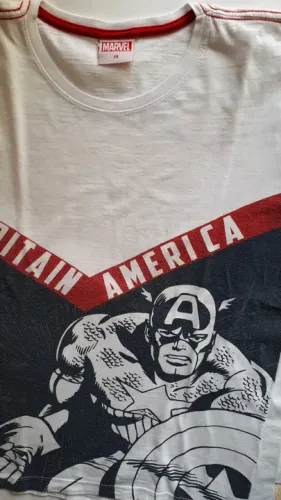 Camiseta Infantil Marvel Capitão América tam 14 - usada em bom estado
