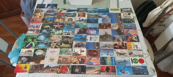 Kit com cartões telefônicos