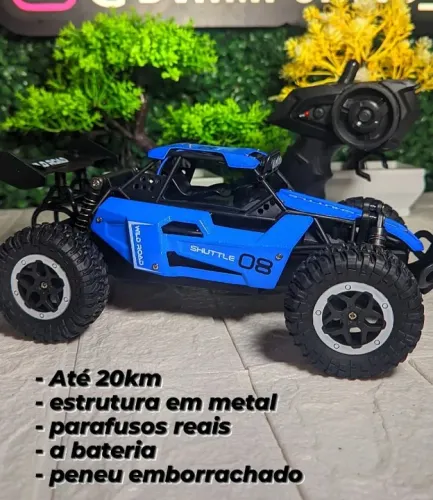 Carro de controle remoto off road 20km + 2.4 de metal