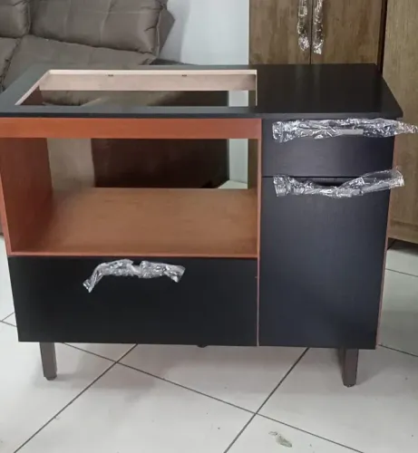 Balcão para Cooktop zanzini master 02 portas e 01 gaveta