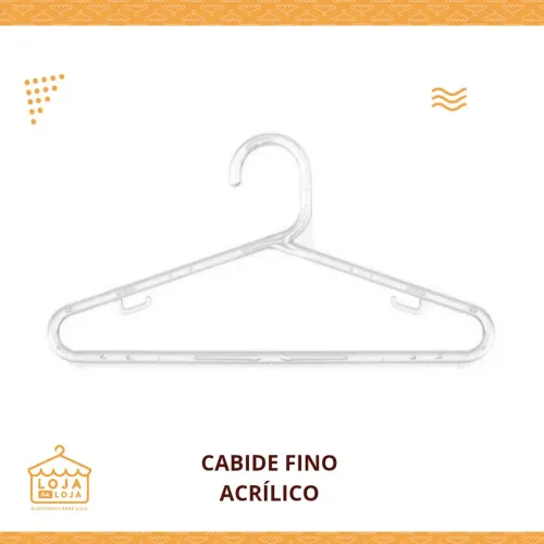 Cabide Acrilico Fino (dúzia)