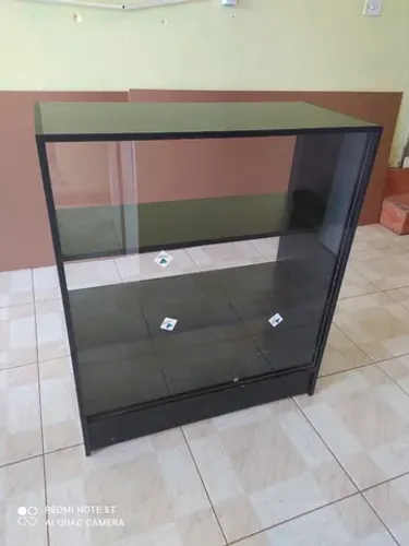 Balcão vitrine preto MDF