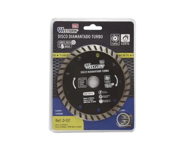 Disco Diamantado Turbo Western D-13T - 110mm x 20mm Granito