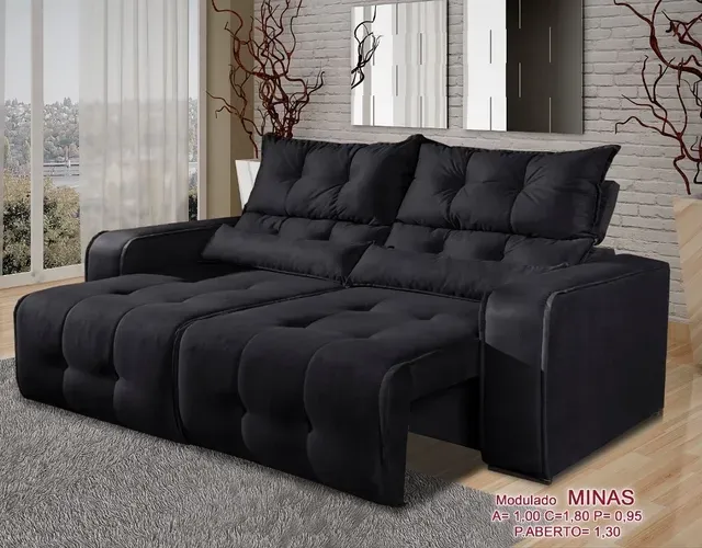 Sofá Retratil Reclinável 1,80m Minas p76