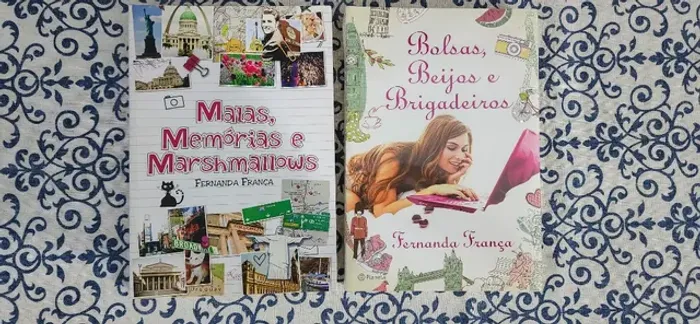 Livros Fernanda França Malas Memórias e Marshmallows; Bolsa, Beijos e Brigadeiros.