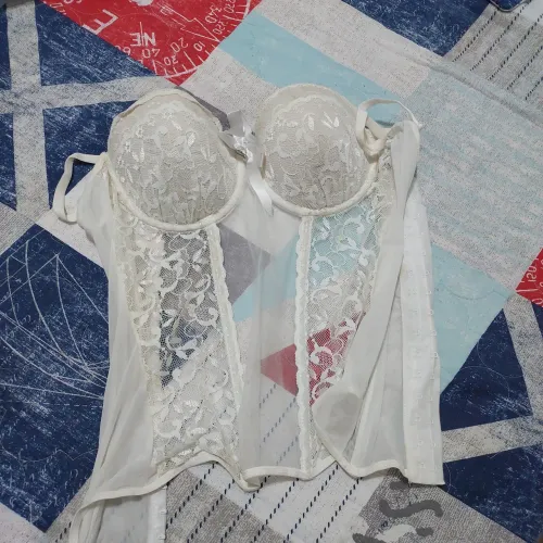 Corset rendado branco - Novo