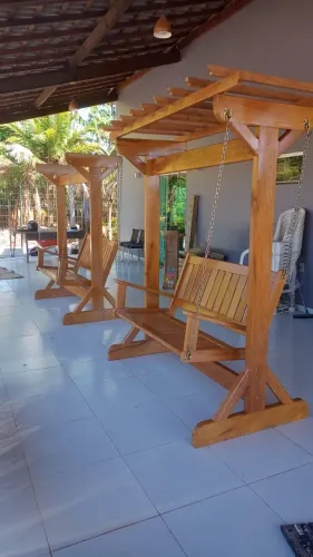 Banco Com Balanço De Jardim Rústicos