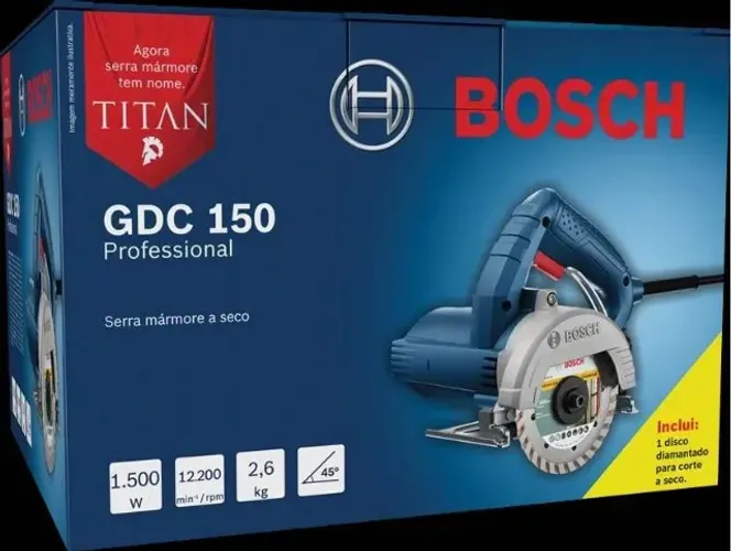 Serra Mármore Bosch Gdc 150 Titan 1500w Com 1 Disco