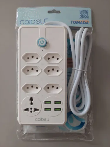 Extensão com 6 tomadas e 4 USB - Anápolis-GO