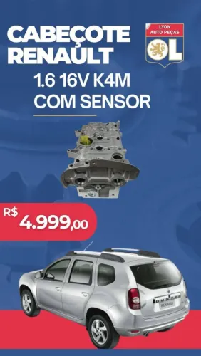 Cabeçote Renault Duster /Oroch  1.6 16V K4M com Sensor