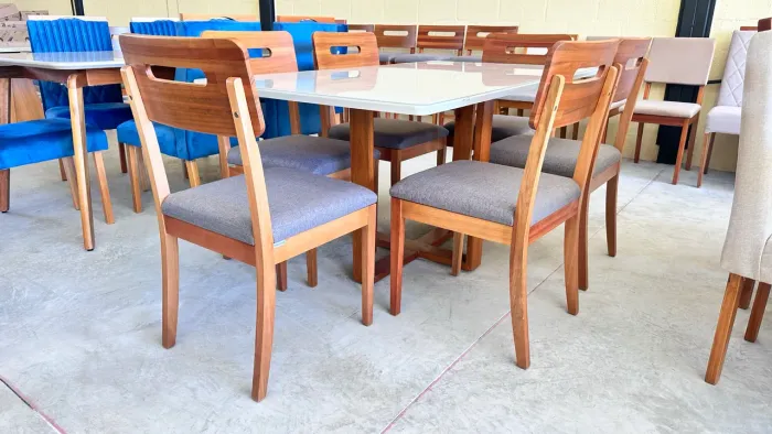 Mesa de Jantar 160x90 Com 6 Cadeiras