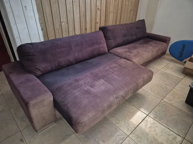 Sofá em Suede - 4 lugares