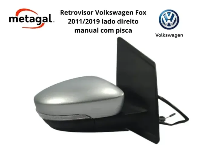 Retrovisor Volkswagen Fox 2011/2019 Manual Com Seta Direito (Usado)
