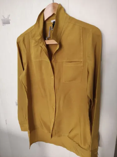 MIDRI CAMISA ALONGADA TAM 40 45,00<br>MOSTARDA<br>OMBRO 40CM