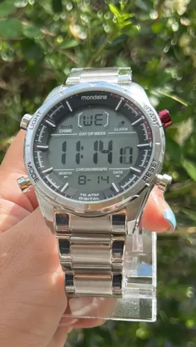 Relógio Mondaine Digital Prata