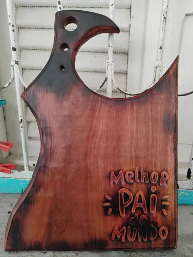 Tábua de churrasco personalizada Melhor Pai do Mundo