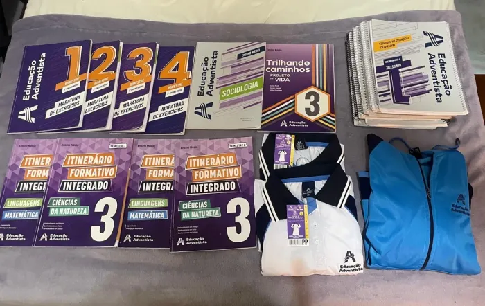 Kit livros 3ºano + uniforme adventista 