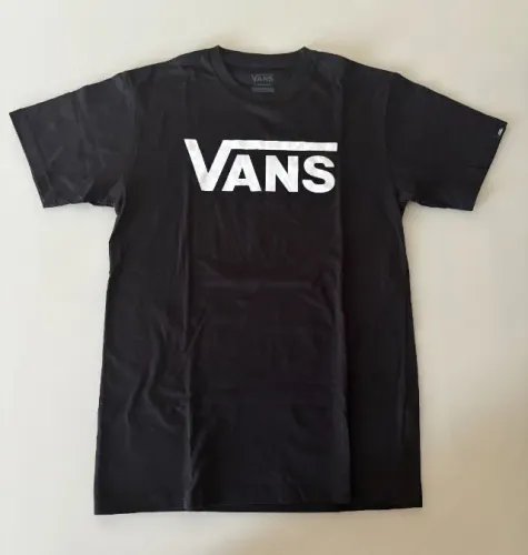 Camiseta Preta Vans Classic Manga Curta Estampada P, NUNCA usada.