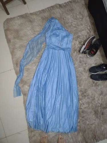 Vestido de Festa Azul Longo azul serenity