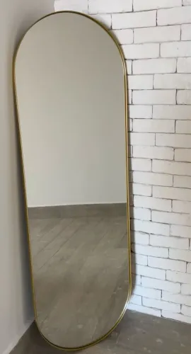 Espelho Oval Moldura metálica 2.00 x 0.60 Pronta entrega