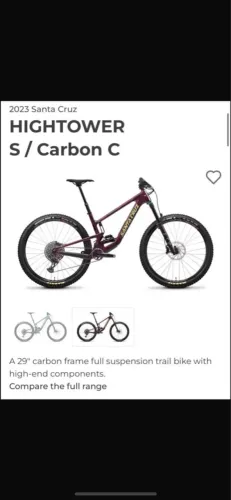 Bicicleta Santa Cruz Hightower s carbon/c
