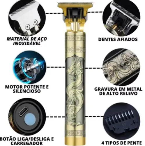 Aparador de Cabelo Profissional Dragon Gold
