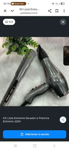 Kit de secador com chapinha