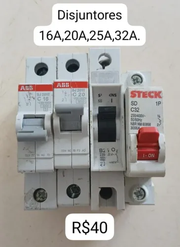 Disjuntor 16A,20A,25A,32A