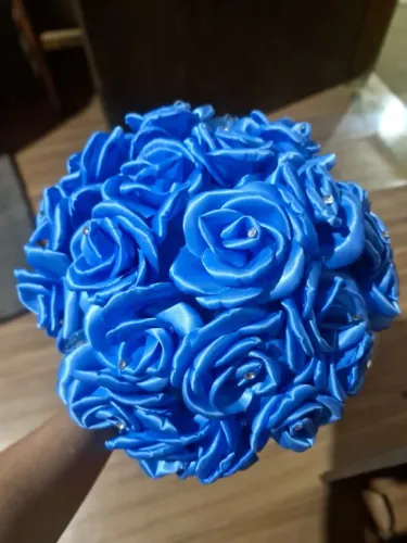Buquê de casamento azul serenity