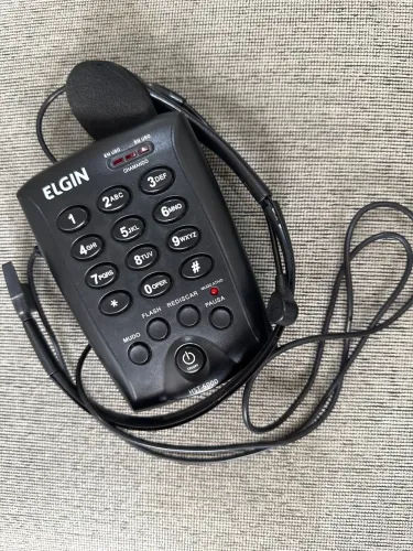 Telefone HeadSet Telemarkting ELGIN HST-6000 com base discadora