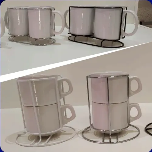 Caneca com suporte de aluminio