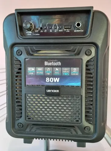 Caixa De Som Amplificadora Lenoxx 80 Watts Bluetooth Ca60