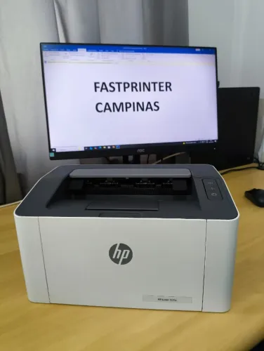 Impressora HP Laser 107W monocromática wifi e usb 110v