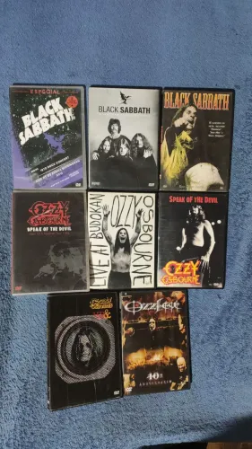 Black Sabbath e Ozzy Osbourne Lote 8 dvds rock