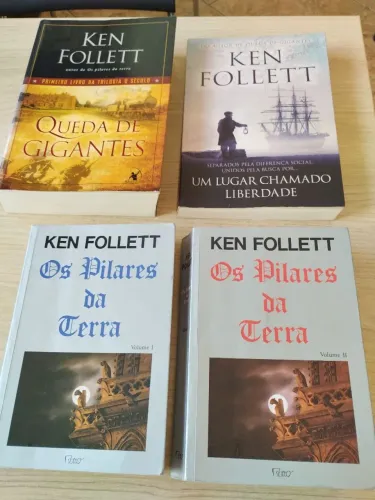 Ken Follett - 4 livros-(Queda Gigantes+Um lugar chamado liberdade+Pilares da terra I e II 