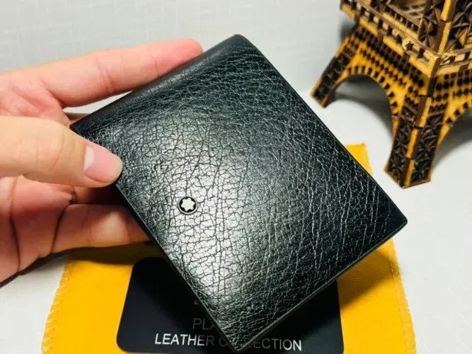 CARTEIRA MASCULINA MONTBLANC COURO PRETO LANÇAMENTO