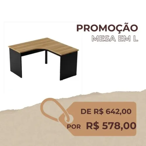 mesa em L para escritório