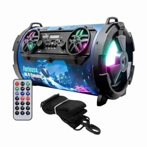 Caixa De Som Bluetooth Canhão 40W Dp-12 Com Led E Alça - Grasep Potente Sem Fios