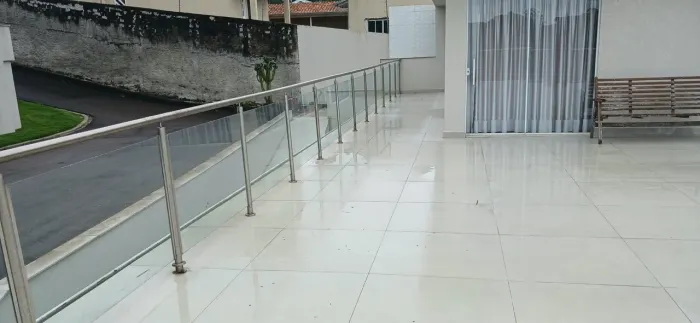 Corrimão com vidro 40metros